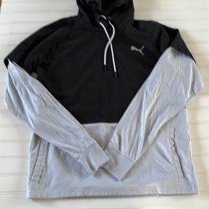 5/$25 Puma Shirt Longsleeve Hoodie grey/black EUC. Small